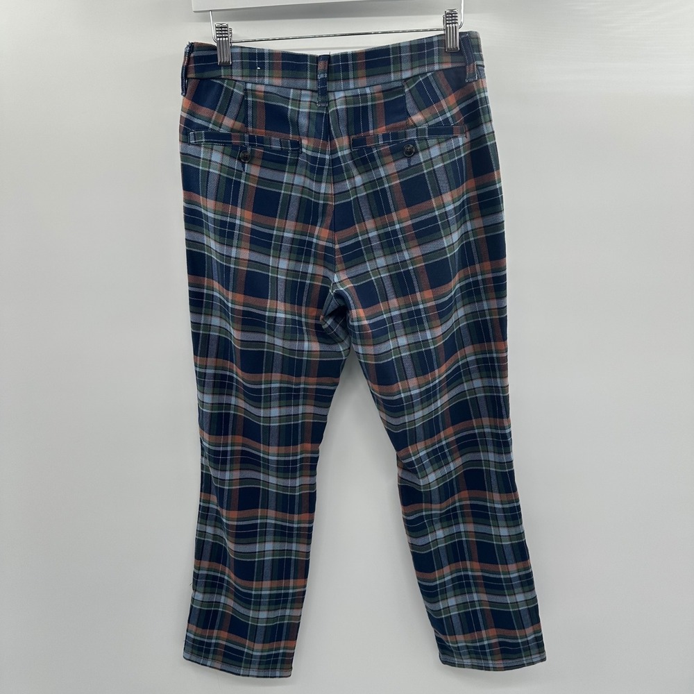 American Eagle Super Hi-Rise Skinny Trouser Navy Plaid Pants Women 8 Regular NEW - Picture 14 of 15